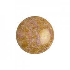 Les perles par Puca® Cabochon 14 mm - Opaque mix rose/gold ceramic look 03000/15695
